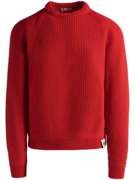 Bally джемпер с ребристой вязкой, красный