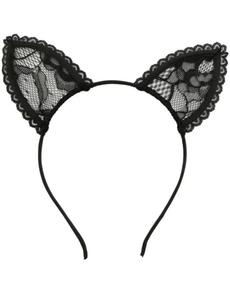 Fleur Du Mal ободок с кружевными ушками, черный