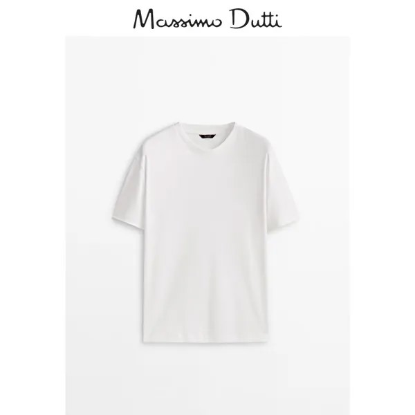 Футболка Massimo Dutti с короткими рукавами, белый