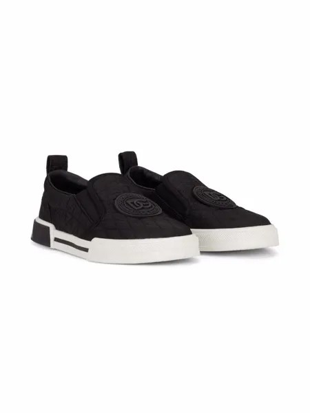 Dolce & Gabbana Kids слипоны с нашивкой-логотипом