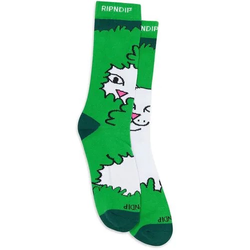 Носки  унисекс RIPNDIP, 1 пара, классические, размер one size, зеленый