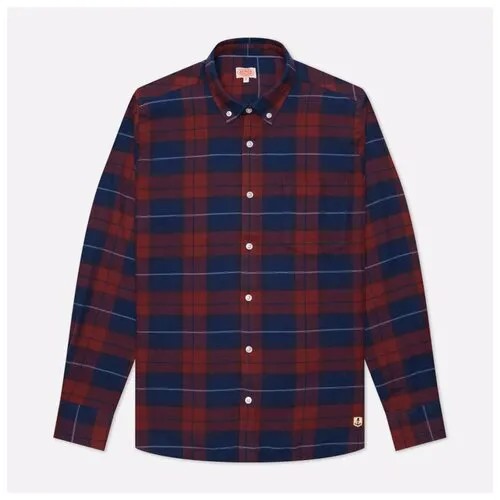 Мужская рубашка Armor-Lux Heritage Flannel Checked Straight Fit синий , Размер M