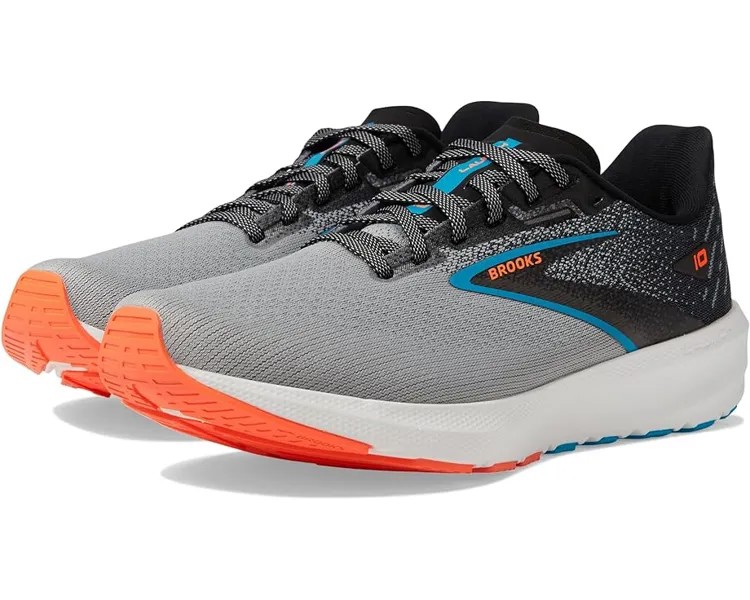 Кроссовки Brooks Launch 10, цвет Black/Grey/Orange Clown Fish