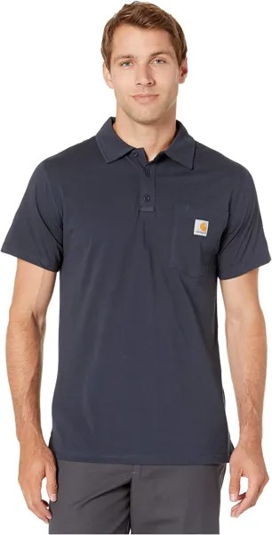 Рубашка-поло Force Cotton Delmont Pocket Polo Carhartt, темно-синий