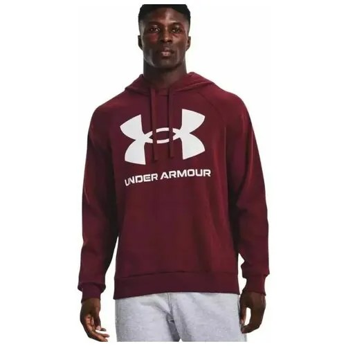Худи спортивное Under Armour Rival Fleece Big Logo Hoodie, размер MD, , красный/белый