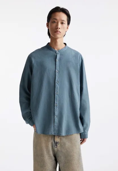 Рубашка PULL&BEAR, цвет blue