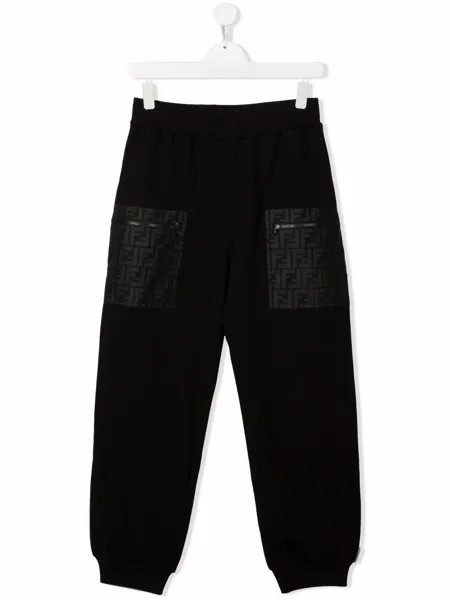 Fendi Kids спортивные брюки с логотипом FF