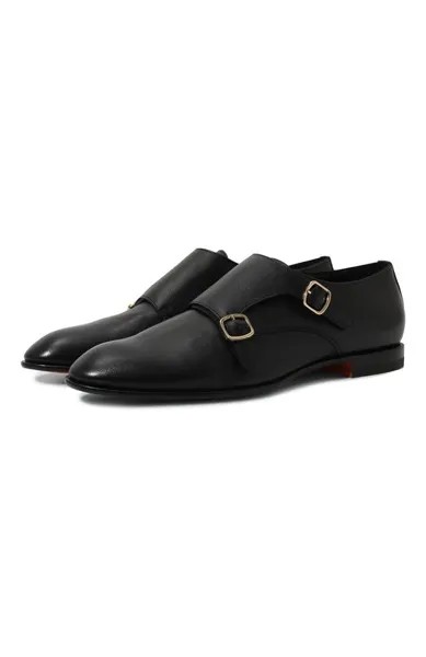 Кожаные монки Double-Buckle Santoni