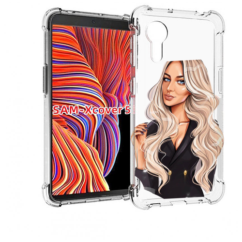 Чехол MyPads Платье-пиджак женский для Samsung Galaxy Xcover 5 задняя-панель-накладка-бампер