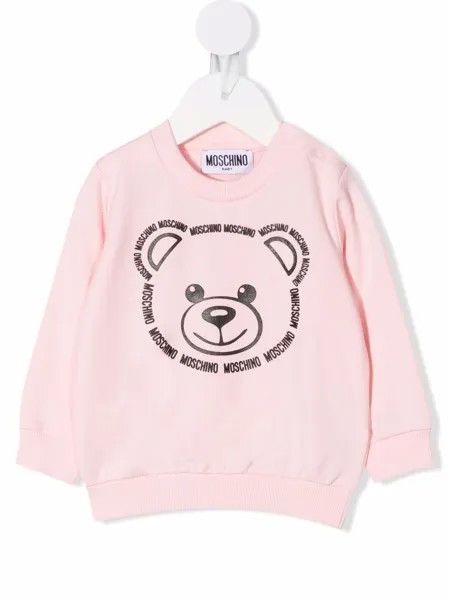 Moschino Kids толстовка с круглым вырезом и принтом Teddy Bear