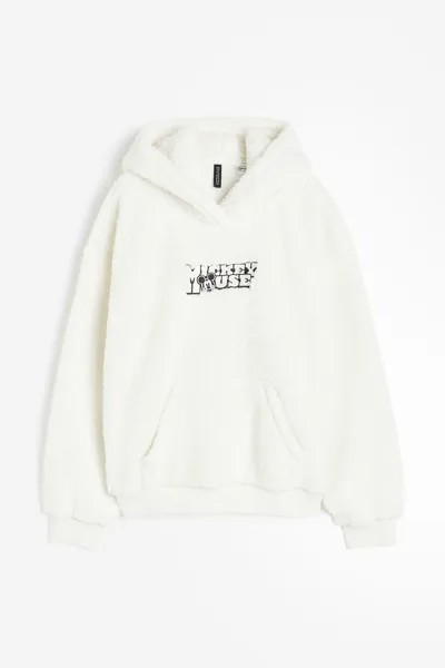 Худи H&M Mickey Mouse Oversized With Motif, кремовый