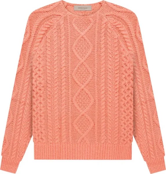 Джемпер Fear of God Essentials Cable Knit 'Coral', оранжевый