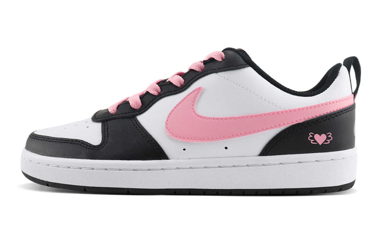 Кроссовки Nike Court Borough Skateboarding Shoes Women's Low-top Black/pink, розовый