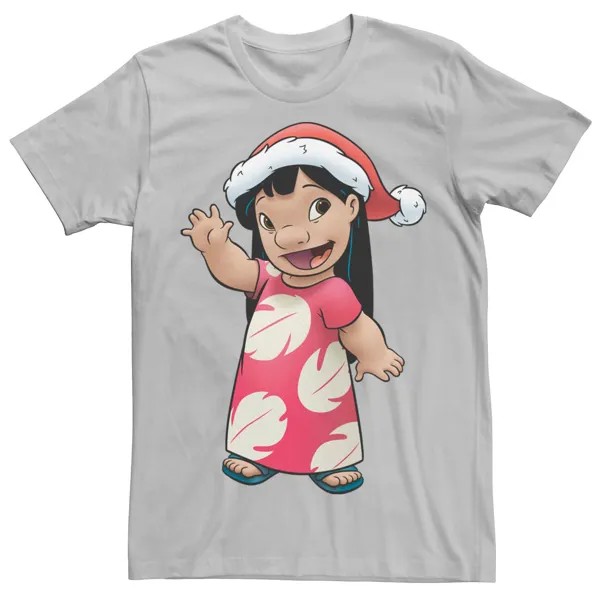 Мужская футболка Lilo & Stitch Christmas Lilo Santa Hat с портретом Disney