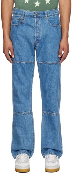 Синие угловые джинсы etudes
