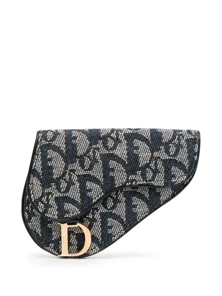 Christian Dior кошелек для монет Saddle pre-owned с узором Trotter