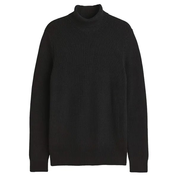 Свитер H&M Regular Fit Turtleneck, черный