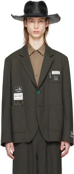 Серый пиджак с нашивками Undercover, цвет Gray khaki