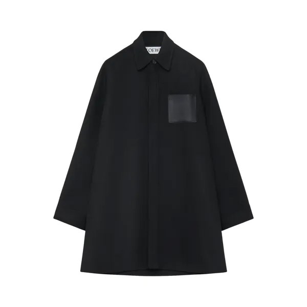 Пальто-трапеция Loewe, цвет черный