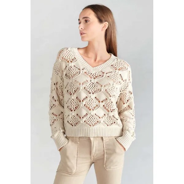 Свитер Le Temps Des Cerises 63010 Poots V Neck, бежевый