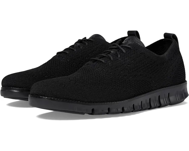 Оксфорды Cole Haan Zerogrand Stitchlite Oxford, цвет Black Knit/Black