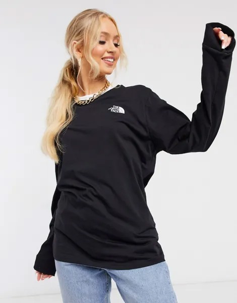 Черный лонгслив The North Face Simple Dome-Черный цвет