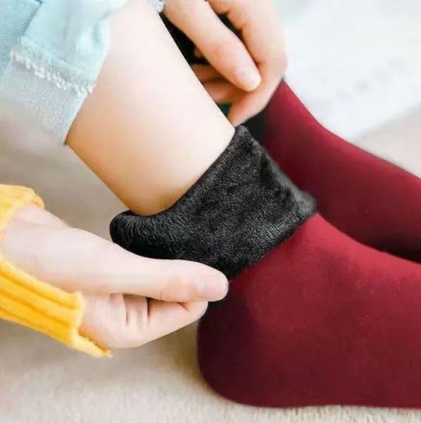Зима Теплые носки Утолщают Термовата Кашемир Снежные Носки Бесшовные Бархатные Сапоги Пол Спальные носки для мужчин Женщины