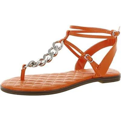 Guess Womens Brighty Orange Thong Sandals Shoes 8 Narrow (SS) BHFO 9098
