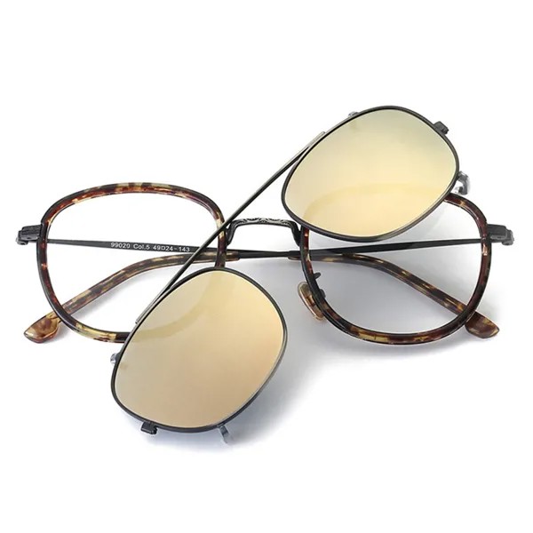 Поляризованные солнцезащитные очки Evove с клипсой, мужские и женские винтажные очки в стиле стимпанк с клипсой, Черная защитная оправа унисе...