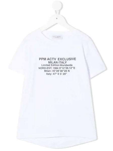 Paolo Pecora Kids футболка с логотипом