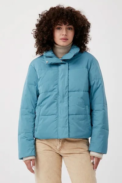 Стеганая зимняя куртка с высоким воротником Finn Flare, синий