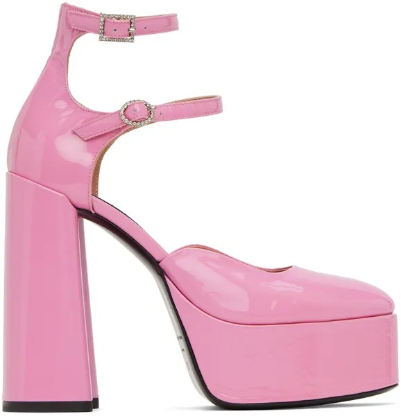 Розовые туфли на каблуках Jane с подошвой Les Petits Joueurs
