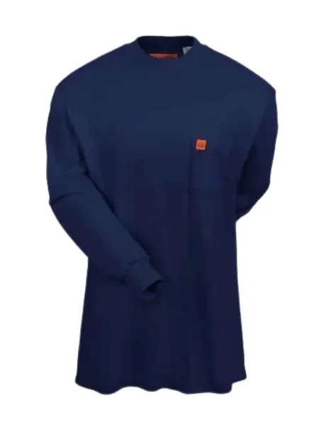 Мужская огнестойкая футболка на пуговицах Riggs Workwear темно-синего цвета Wrangler, темно-синий