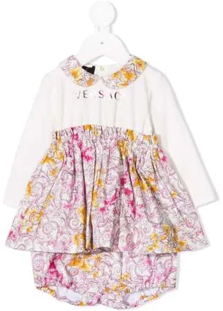 Versace Kids платье-рубашка с цветочным принтом