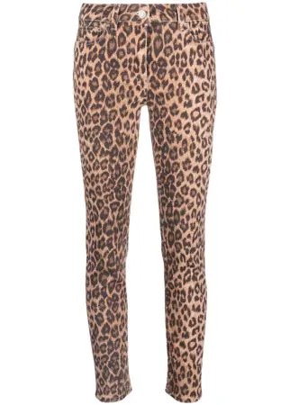 Blumarine узкие брюки с леопардовым принтом