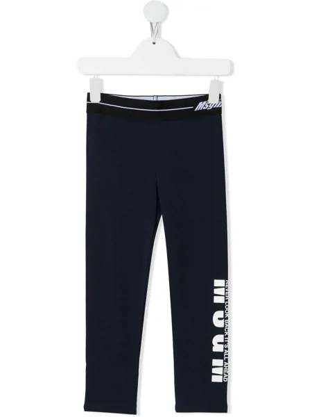 MSGM Kids легинсы с логотипом