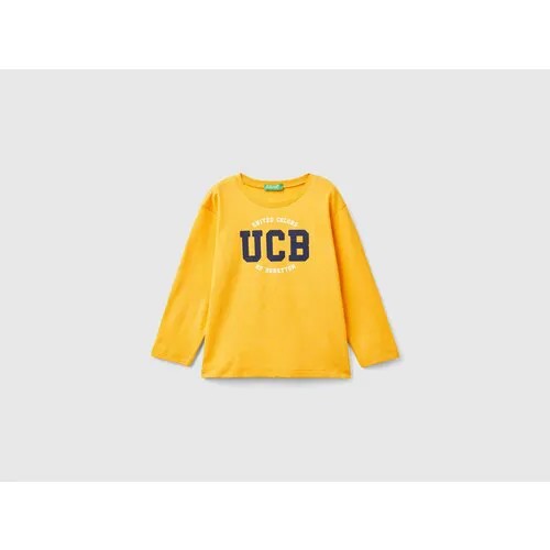 Лонгслив UNITED COLORS OF BENETTON, размер 104, Желтый