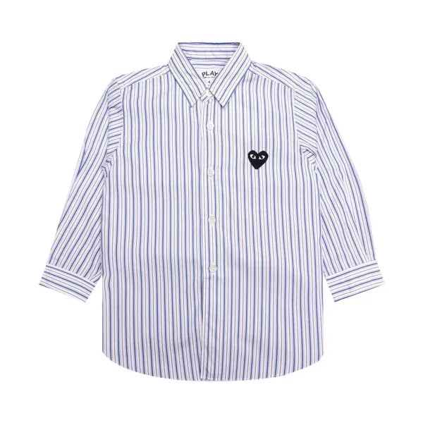 Рубашка в полоску Comme des Garçons PLAY Белый/Синий/Коричневый