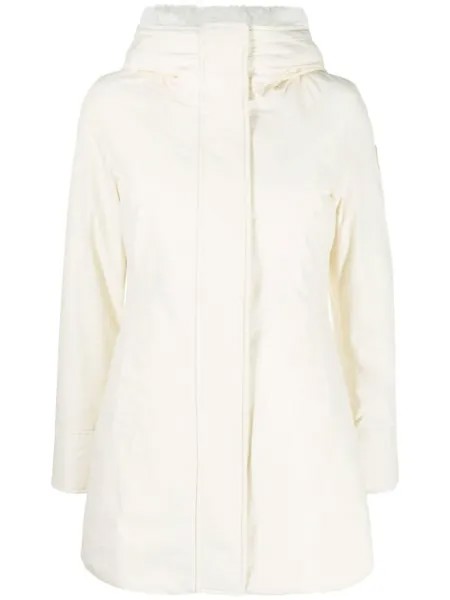 Woolrich парка с нашивкой-логотипом, нейтральный цвет