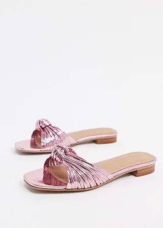 Розовые сандалии с эффектом металлик ASOS DESIGN-Розовый