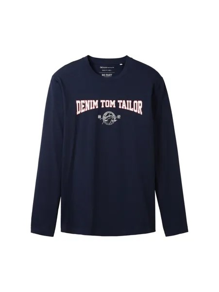 Лонгслив Tom Tailor, темно-синий