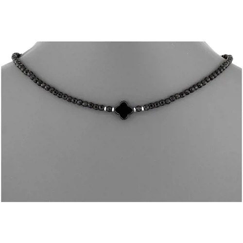 Бусы агат черный (оникс) 42 см. №01364