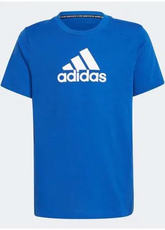 Футболка adidas, размер 164, синий