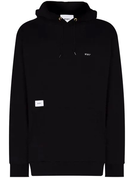 WTAPS logo patch brushed-effect hoodie