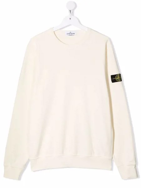 Stone Island Junior толстовка с нашивкой-логотипом