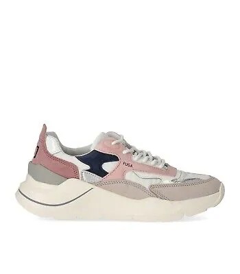 Date Fuga Nylon White Pink Sneaker Woman