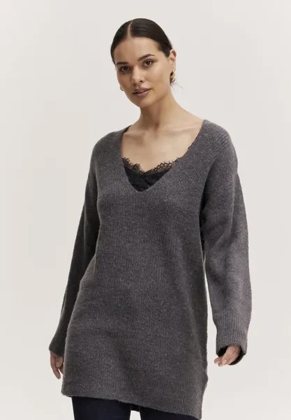 Свитшот b.young BYMIRELLE VNECK, черненый перламутровый меланж