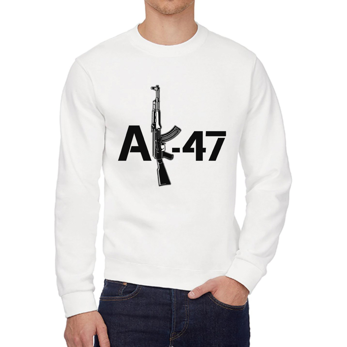 Свитшот унисекс CoolPodarok W0113566 белый 46 RU