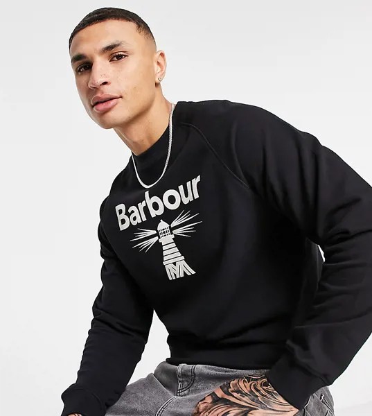 Черный свитшот с крупным логотипом Barbour Beacon – эксклюзивно для ASOS