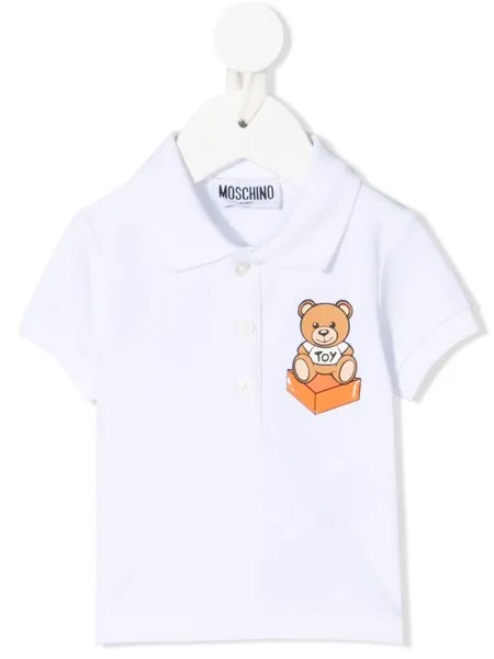 Moschino Kids рубашка поло Toy Bear